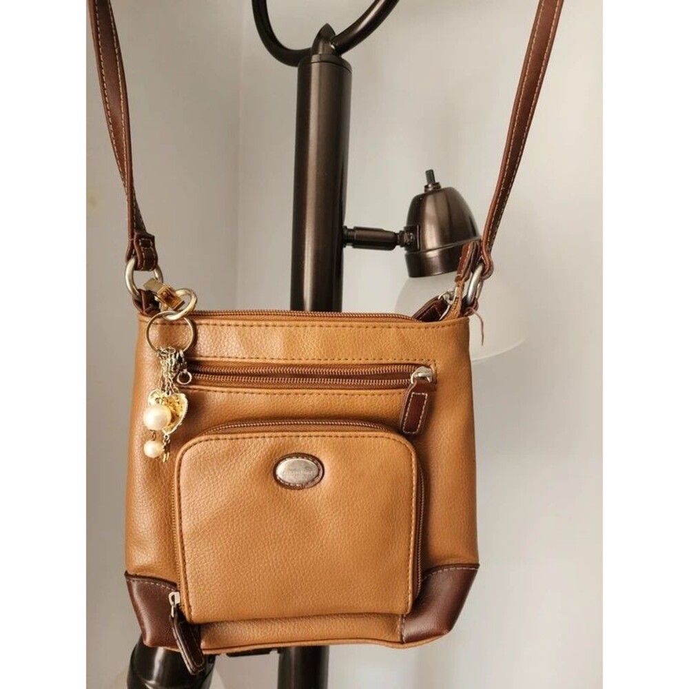Connections Tan & Brown Crossbody Organizer Bag with Charm 🤎🔑
